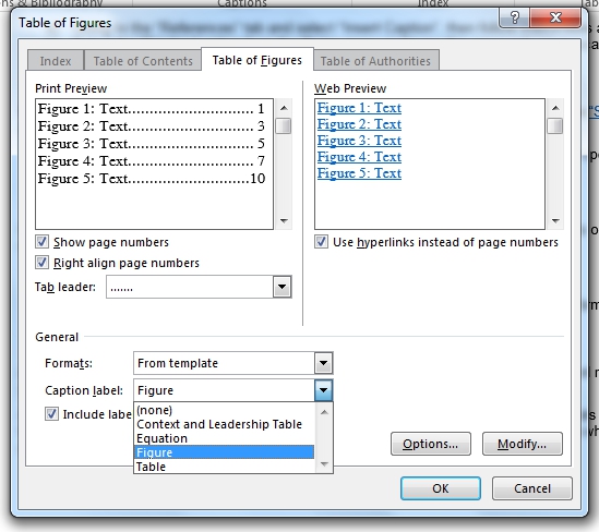 Selecting a label type.