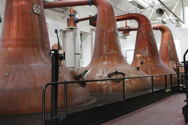 A modern whisky still.