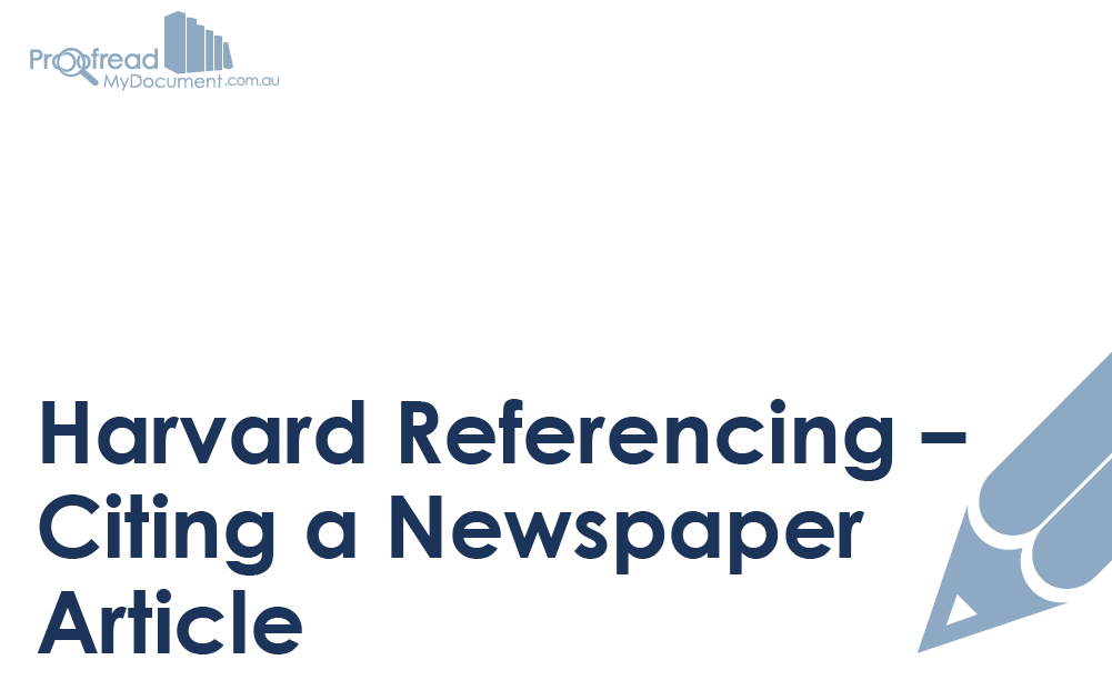 how to harvard reference newspaper article