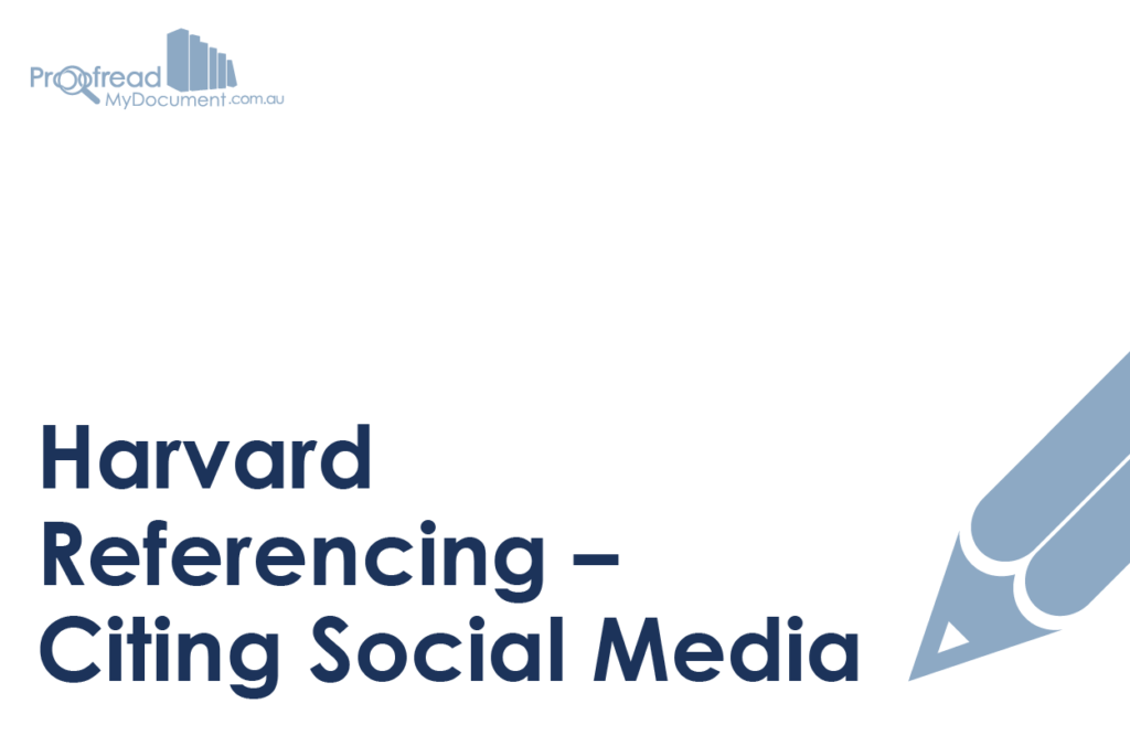 Harvard Referencing - Citing Social Media