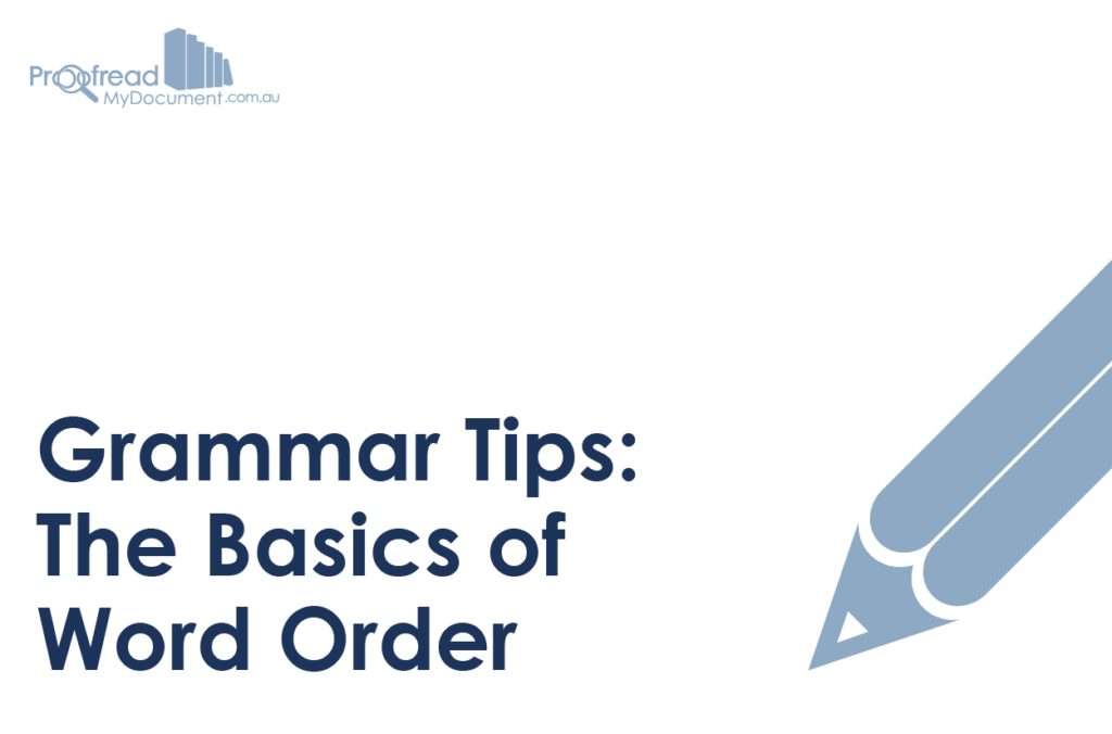 The Basics of Word Order