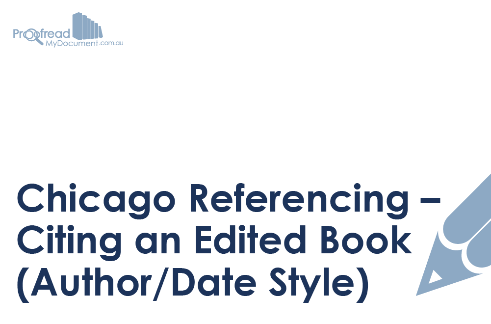 Chicago - Edited Book (Author/Date)