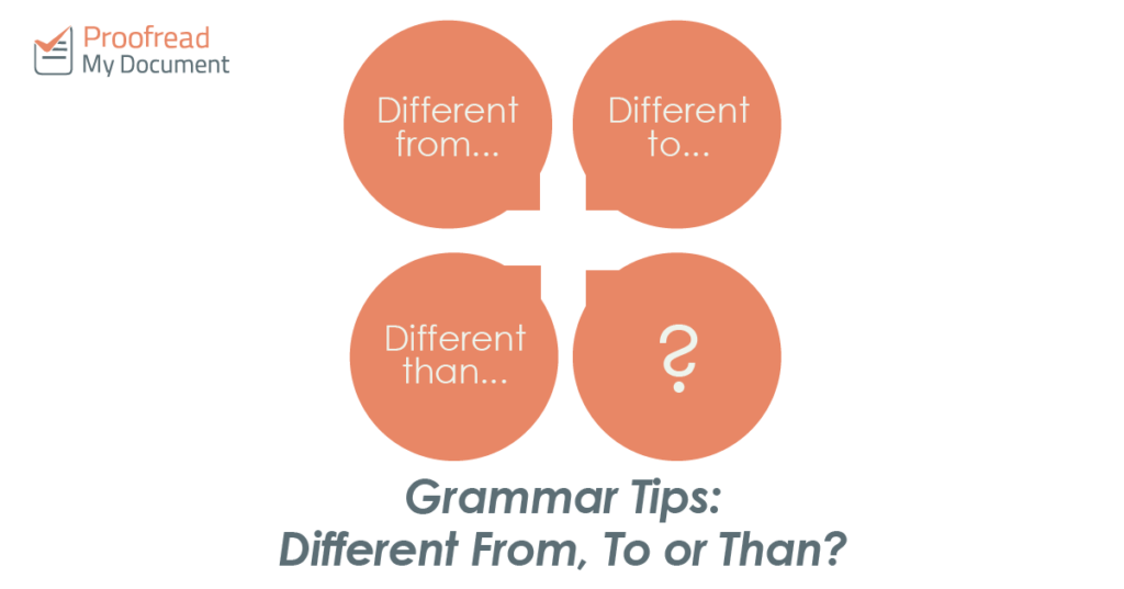 Grammar Tips - Different From, To or Than