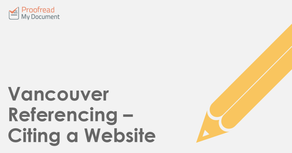 Vancouver Referencing – Citing a Website