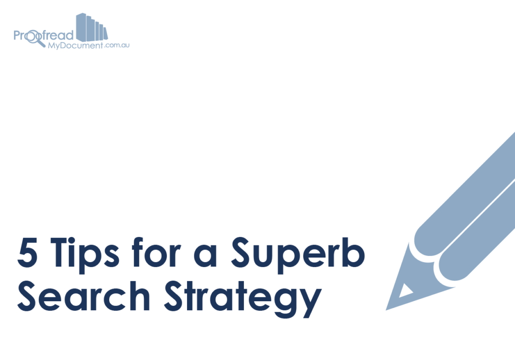 Search Strategy Tips