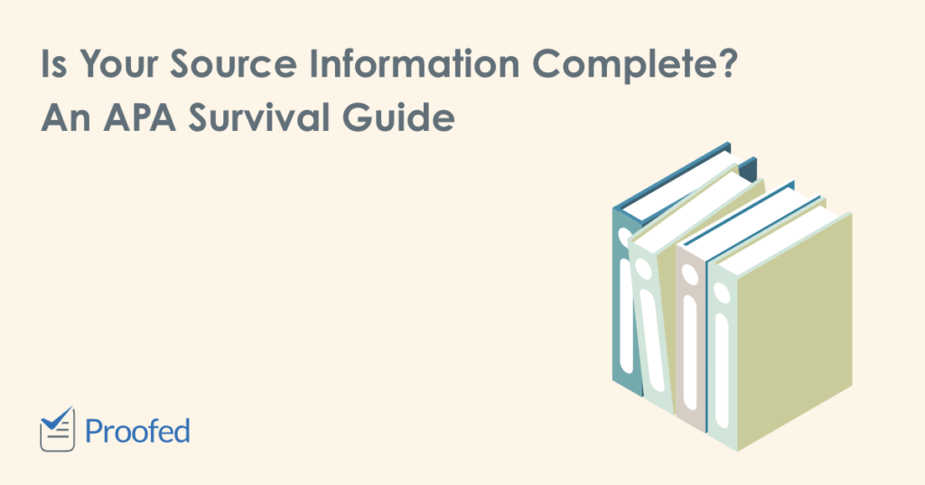 Missing Information in APA Referencing