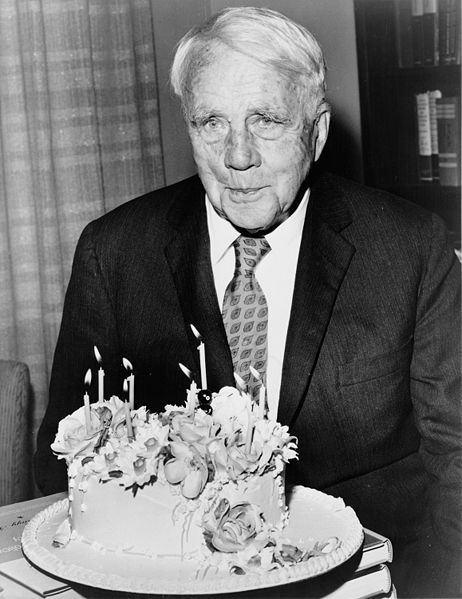 We're going to write poem about Robert Frost's 85th birthday cake.