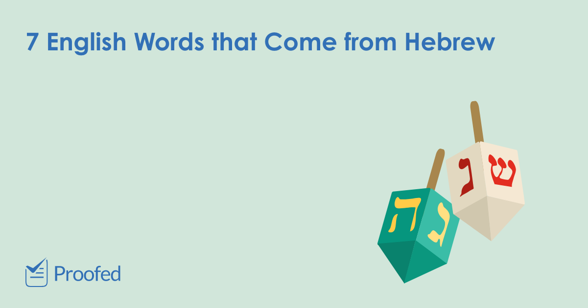 7 English Words that Come from Hebrew