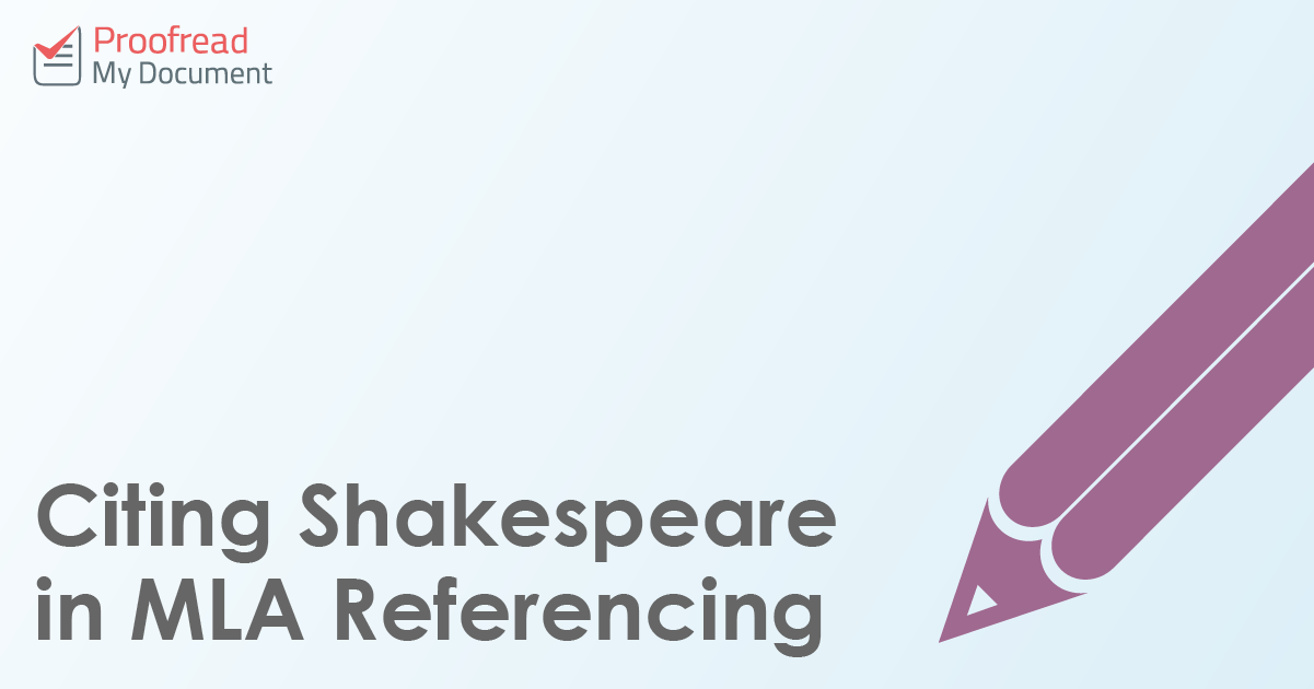 Citing Shakespeare in MLA Referencing