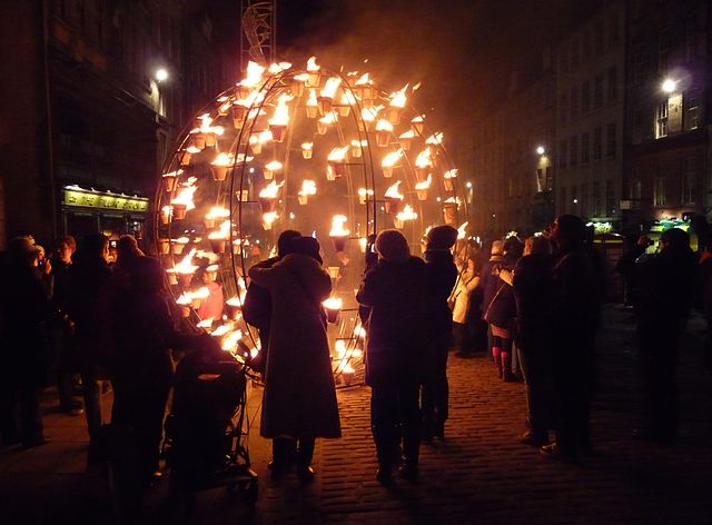 As with many old traditions, Hogmanay involves a lot of fire.