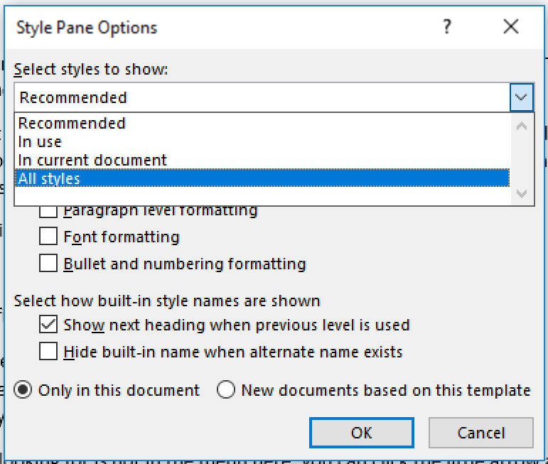 Format Headings Styles in Microsoft Word