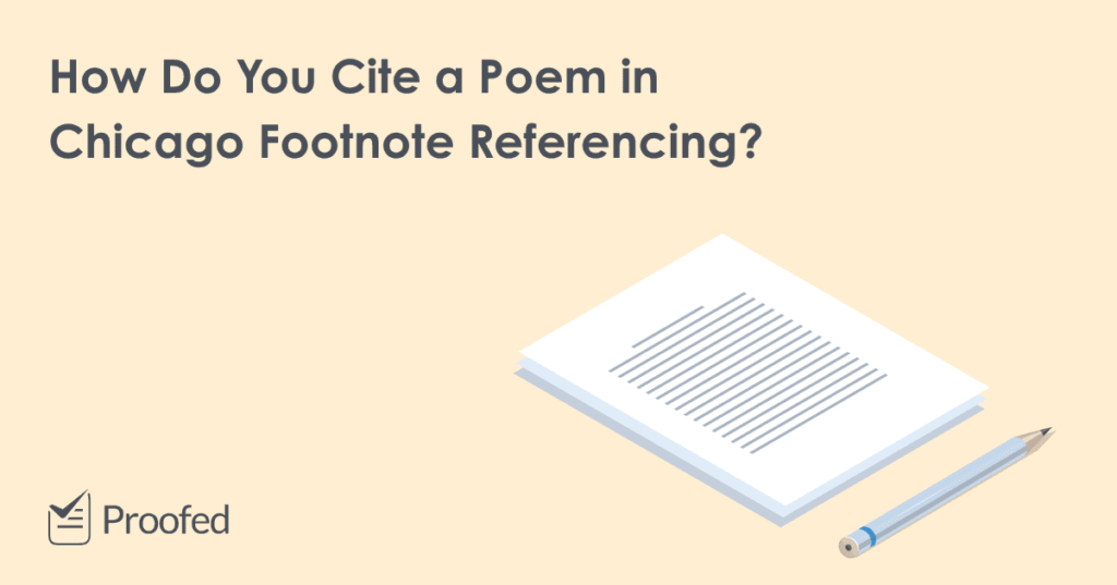 17-How to Cite a Poem in Chicago Footnote Referencing