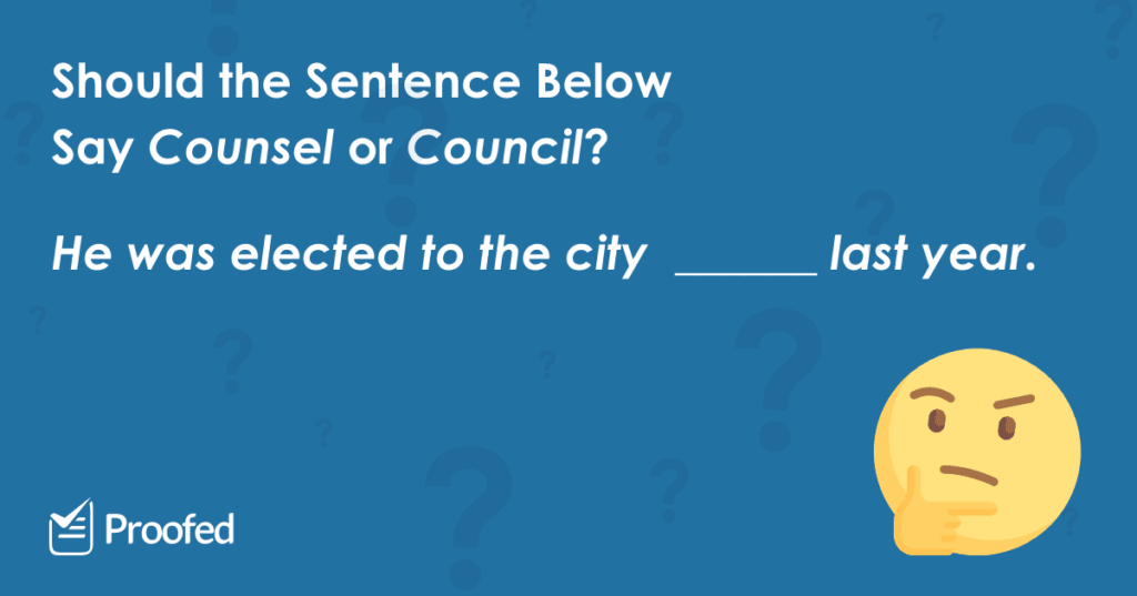 Word Choice Council vs. Counsel