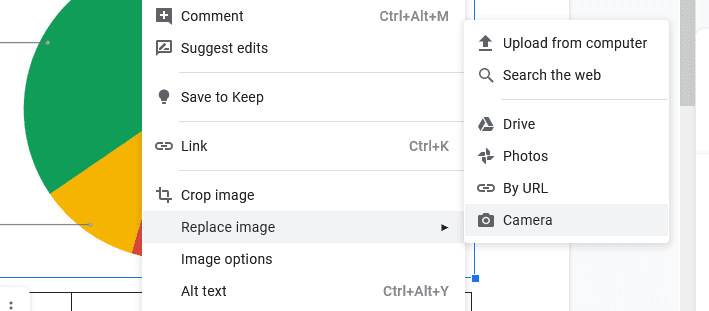 Replacing an image in Google Docs