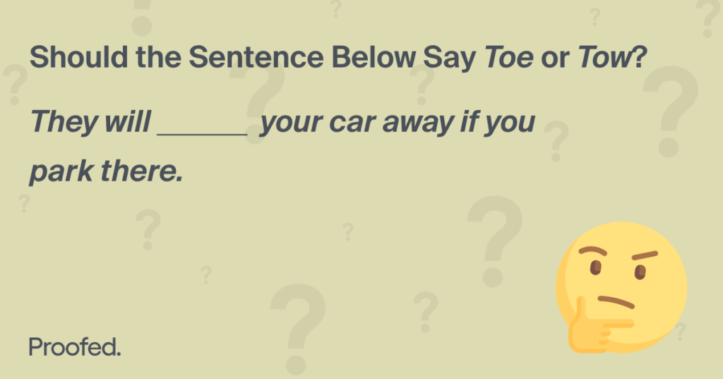 Word Choice Toe vs. Tow