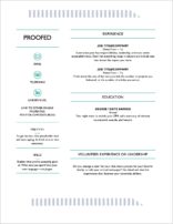 CV Formatting Example