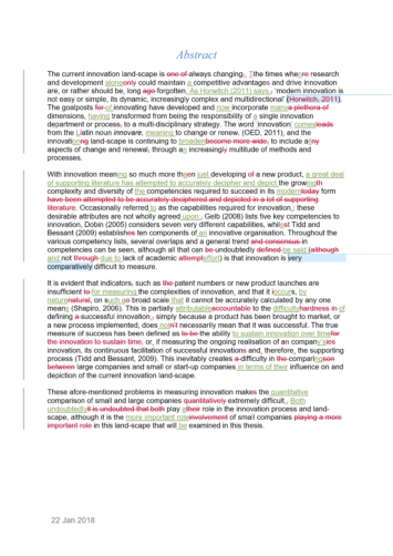 PhD Proofreading Example (Before Editing)