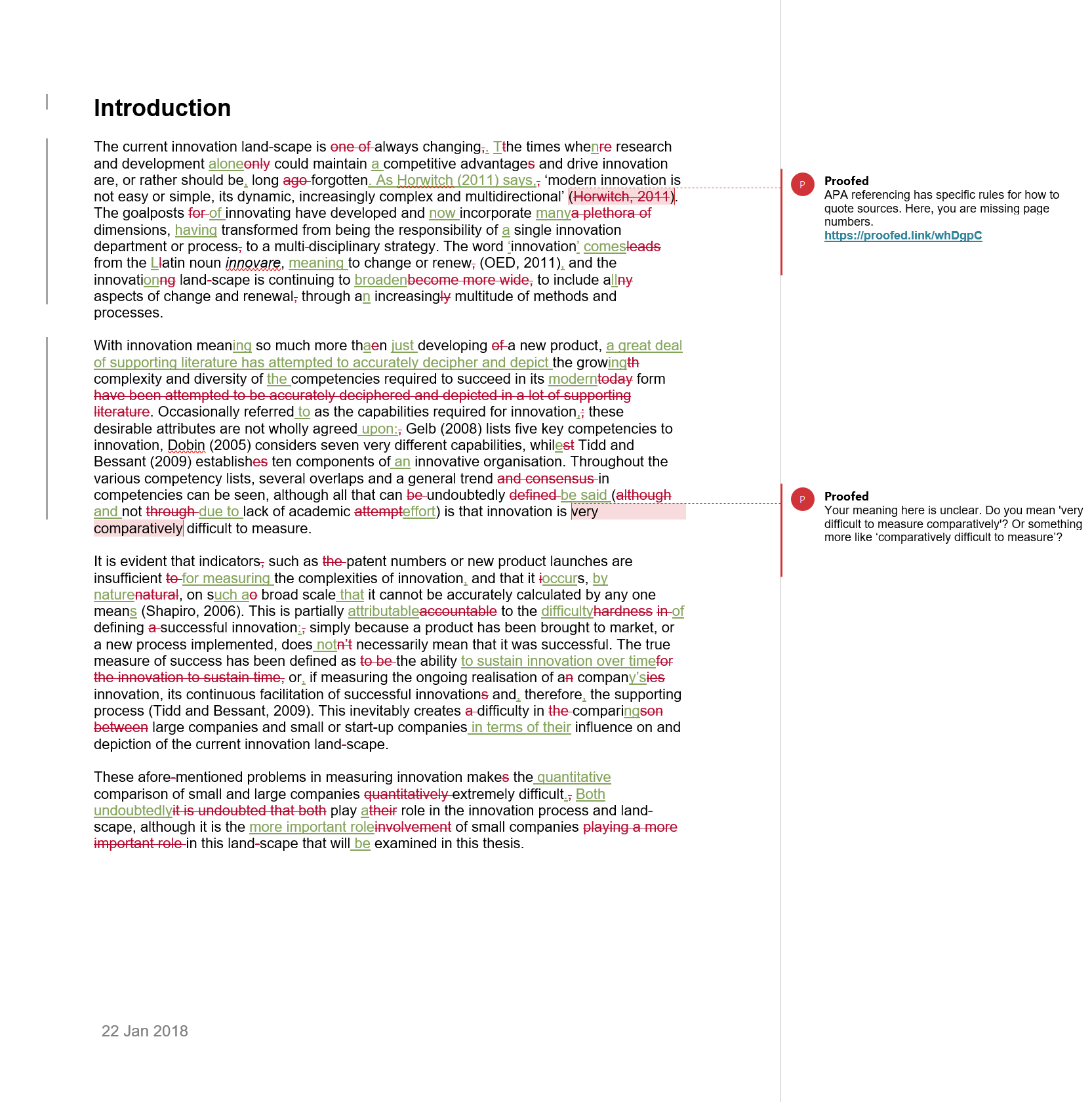 Thesis Proofreading Example (After Editing)