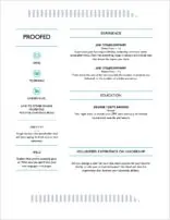 CV Formatting Example