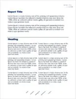 Report Formatting Example